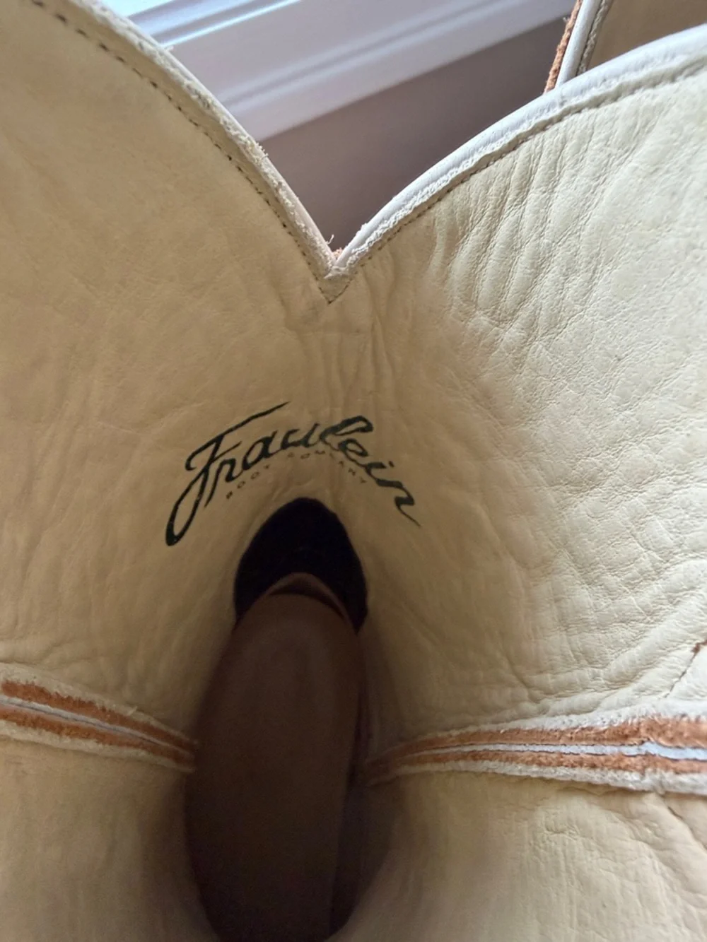 Women's Fraulein Tan Floral Inlay Western Heeled Boots - Picture 6 of 6